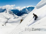 Alpy, lyžař
