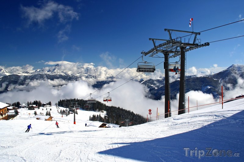 Fotka, Foto Alpy, lyžařský vlek (Rakouské Alpy, Rakousko)