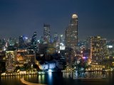 Bangkok, noční pohled na město