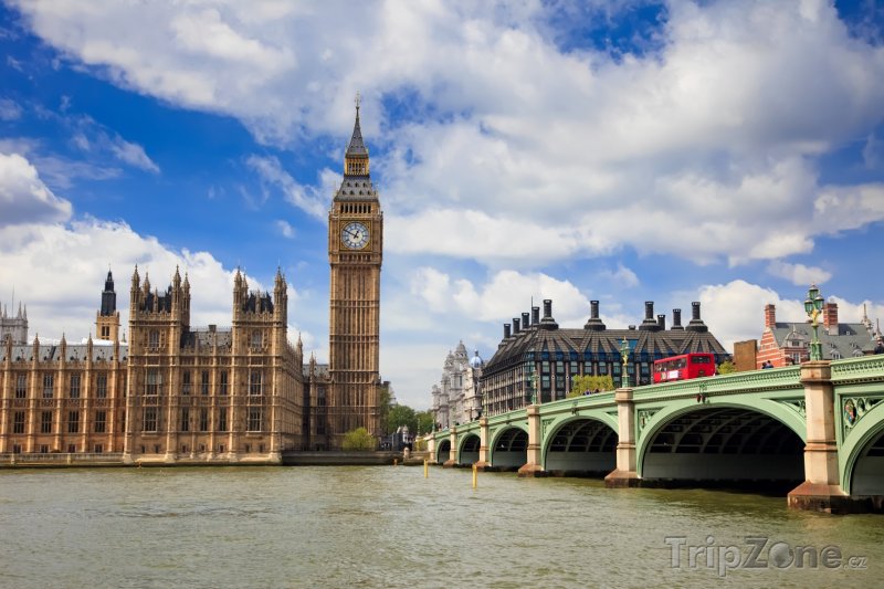 Fotka, Foto Big Ben a Westminster Bridge (Londýn, Velká Británie)