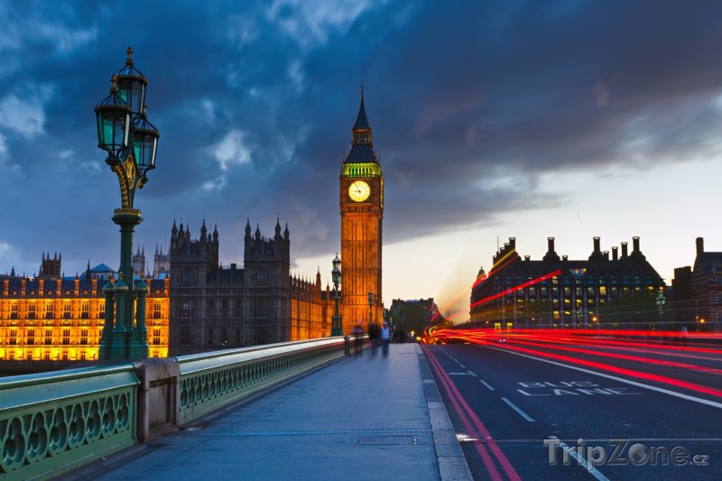 Fotka, Foto Big Ben v noci (Londýn, Velká Británie)