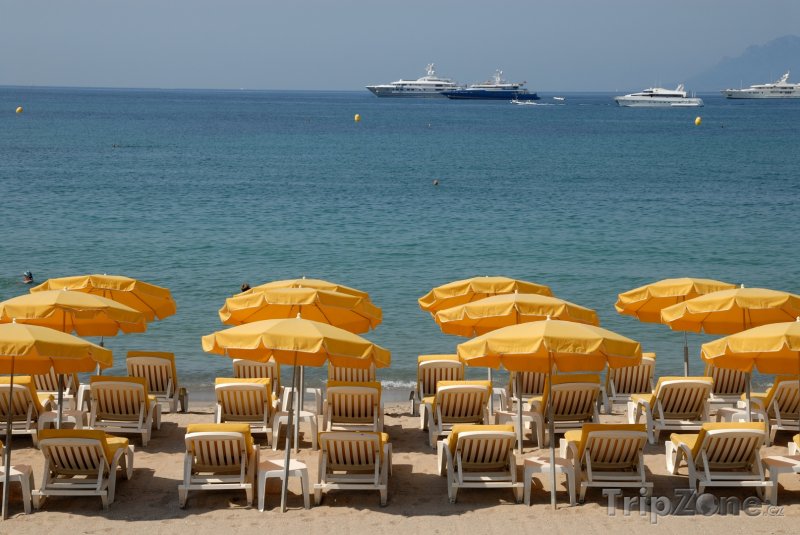 Fotka, Foto Cannes, pláž (Azurové pobřeží, Francie)