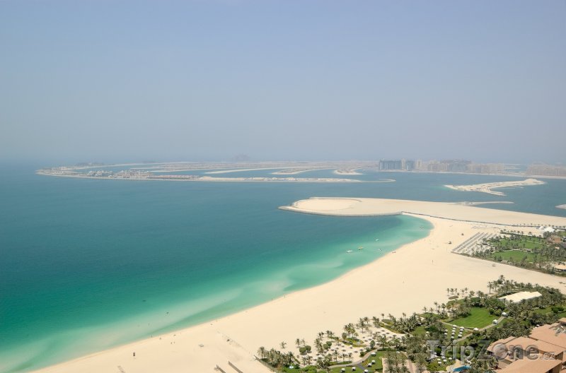 Fotka, Foto Dubaj, pohled z dálky na Palm Jumeirah (Spojené arabské emiráty)