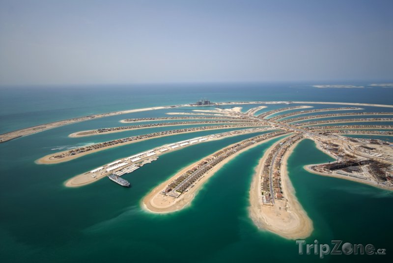 Fotka, Foto Dubaj, umělé souostroví Palm Jumeirah (Spojené arabské emiráty)