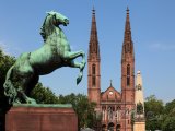 Hlavní město Hesenska Wiesbaden - St. Bonifatiuskirche