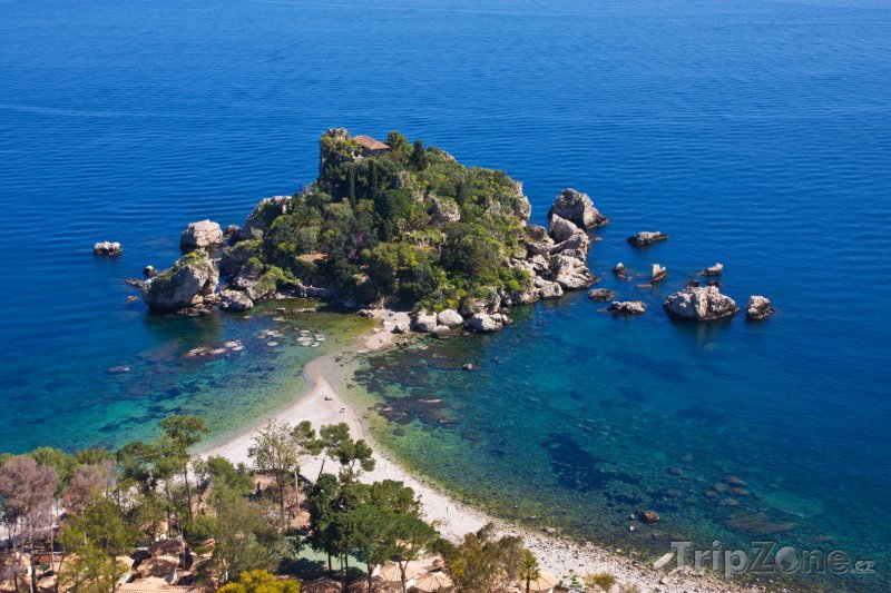Fotka, Foto Isola Bella poblíž Taorminy (Sicílie, Itálie)