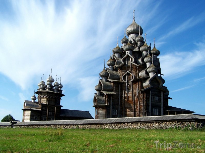 Fotka, Foto Karelské kostely na poloostrově Kiži (Rusko)