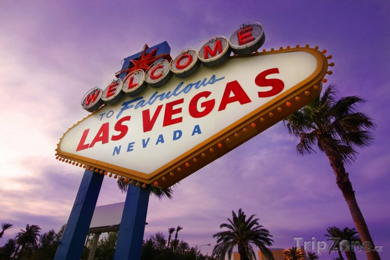 Fotka, Foto Las Vegas, cedule vítající turisty ve městě (USA)