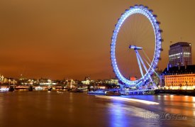 London Eye v noci