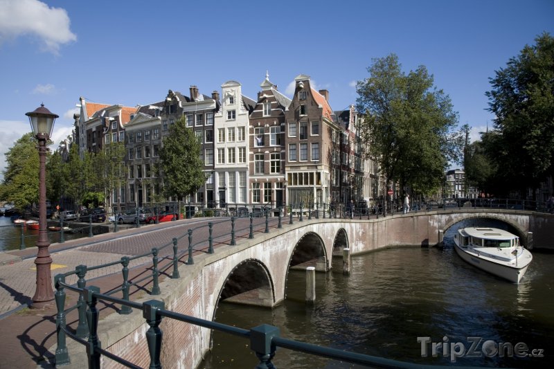 Fotka, Foto Most přes kanál Keizersgracht (Amsterdam, Nizozemsko)