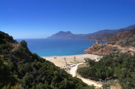 Nádherná pláž na Korsice