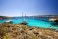 Ostrov Comino, pohled na Modrou lagunu