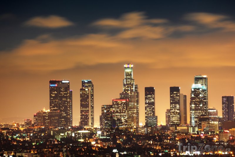 Fotka, Foto Panoráma v noci (Los Angeles, USA)