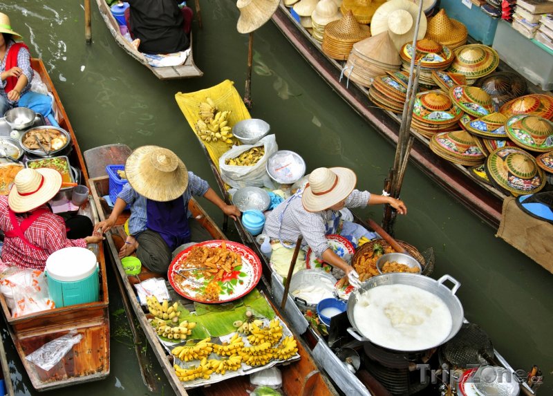 Fotka, Foto Plovoucí trh v oblasti Damnoen Saduak (Thajsko)