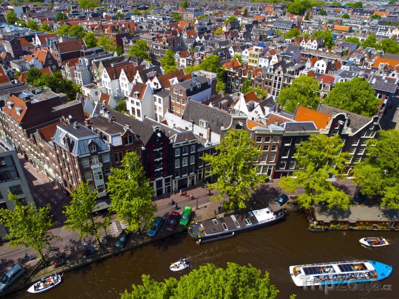 Fotka, Foto Pohled na město z výšky (Amsterdam, Nizozemsko)