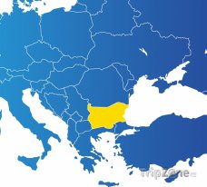 Poloha Bulharska na mapě Evropy
