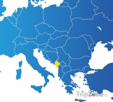 Poloha Černé Hory na mapě Evropy