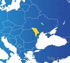 Poloha Moldavska na mapě Evropy
