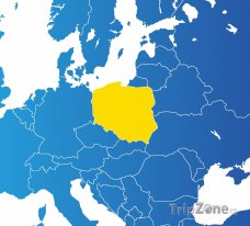 Poloha Polska na mapě Evropy