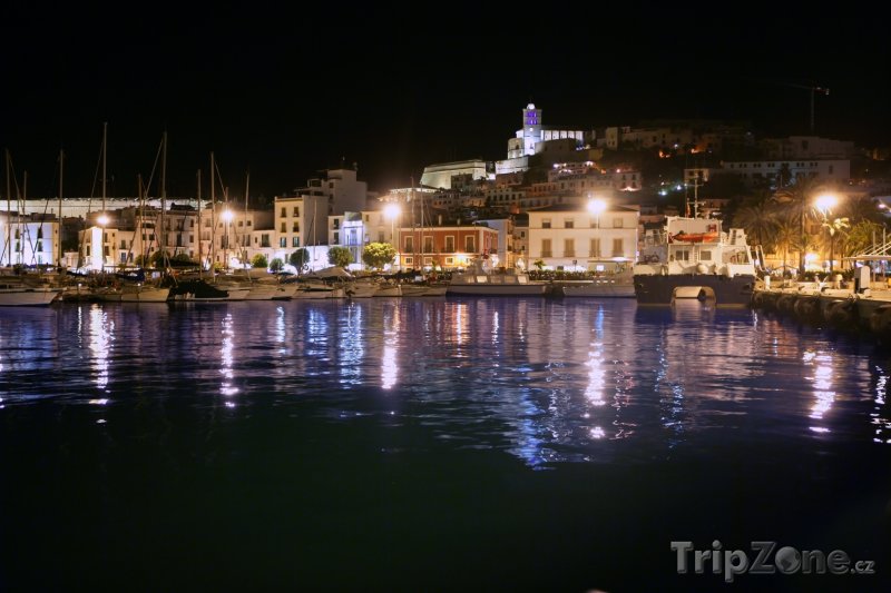 Fotka, Foto Přístav v noci (Ibiza, Španělsko)