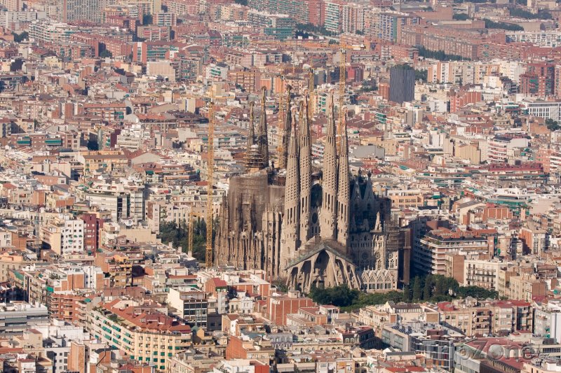 Sagrada Família, pohled z dálky