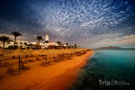 Sharm El Sheikh, soumrak na pláži