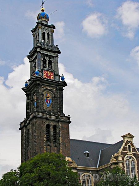 Fotka, Foto Věž kostela Westerkerk (Amsterdam, Nizozemsko)