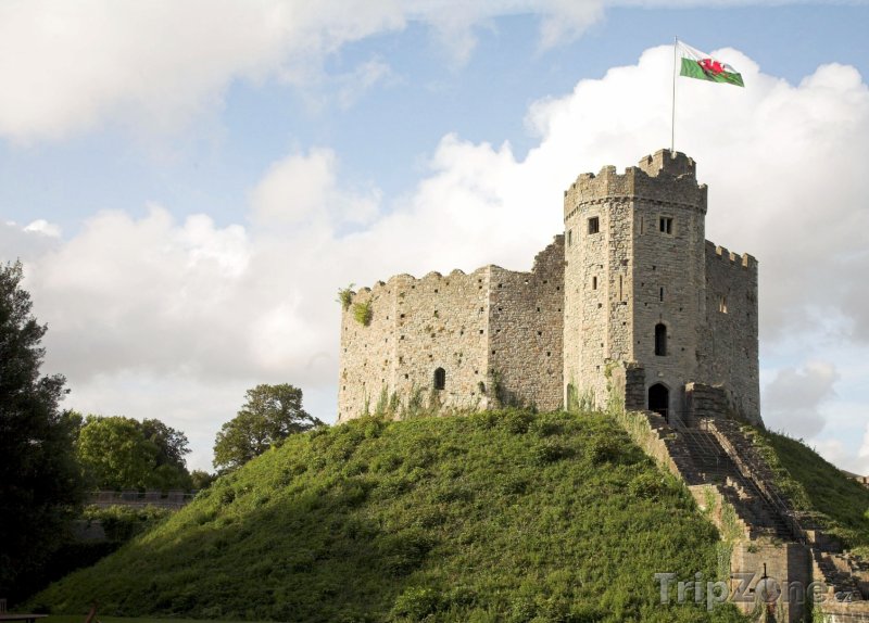 Fotka, Foto Wales, hrad v Cardiffu (Velká Británie)
