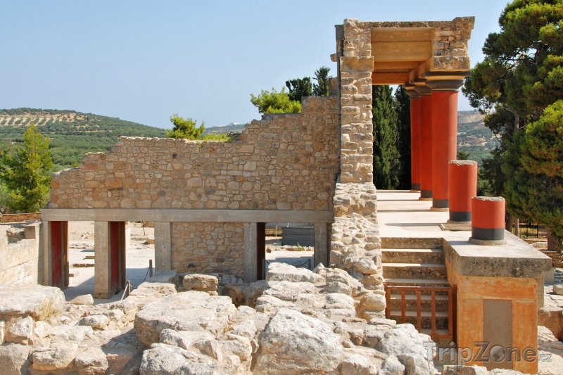 Fotka, Foto Archeologická lokalita Knóssos, zeď paláce (Kréta, Řecko)