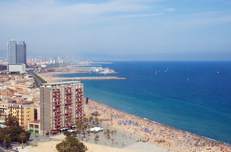Fotka, Foto Barcelonská pláž (Barcelona, Španělsko)