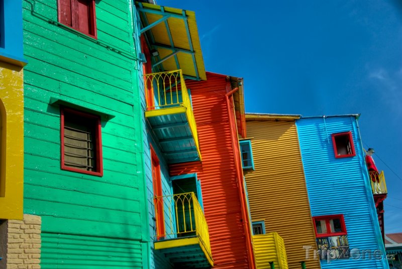 Fotka, Foto Buenos Aires, La Boca, barevné domy v uličce Caminito (Argentina)