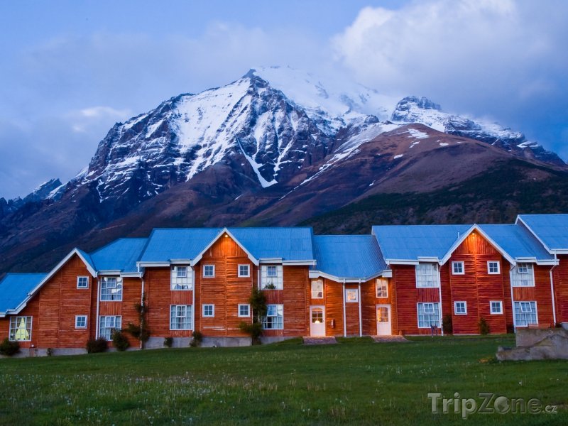 Fotka, Foto Domy v Národním parku Torres del Paine v Patagonii (Chile)