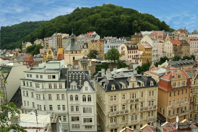 Fotka, Foto Karlovy Vary, domy v centru (Česká republika)