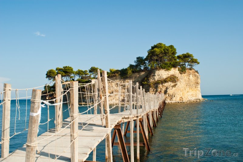 Fotka, Foto Lávka na ostrůvek Agios Sostis (Zakynthos, Řecko)