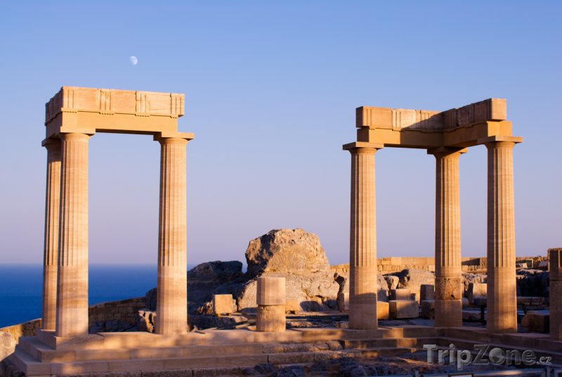 Fotka, Foto Lindos, Athénin chrám (Rhodos, Řecko)