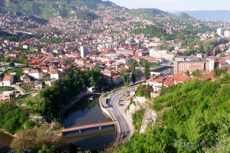 Fotka, Foto Panoráma města (Sarajevo, Bosna a Hercegovina)