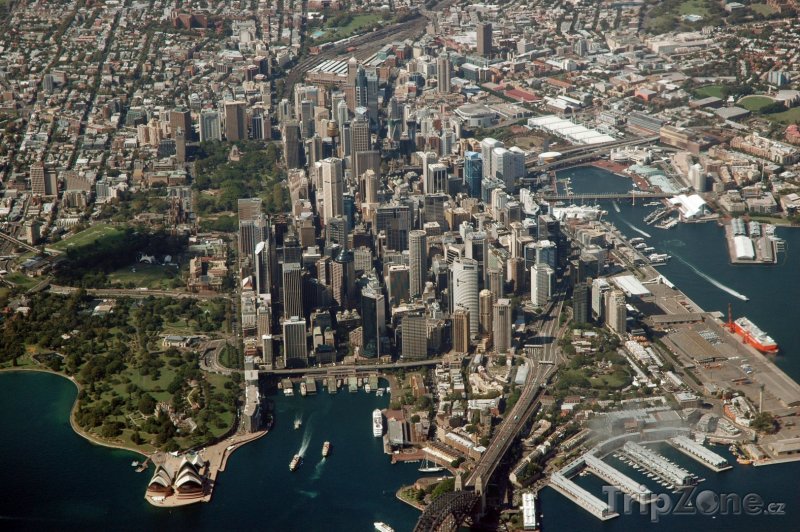 Fotka, Foto Pohled na město z ptačí perspektivy (Sydney, Austrálie)