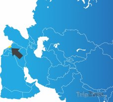 Poloha Libanonu na mapě Asie