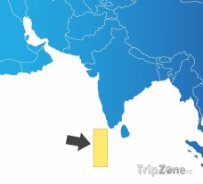 Poloha Malediv na mapě Asie