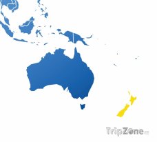 Poloha Nového Zélandu na mapě
