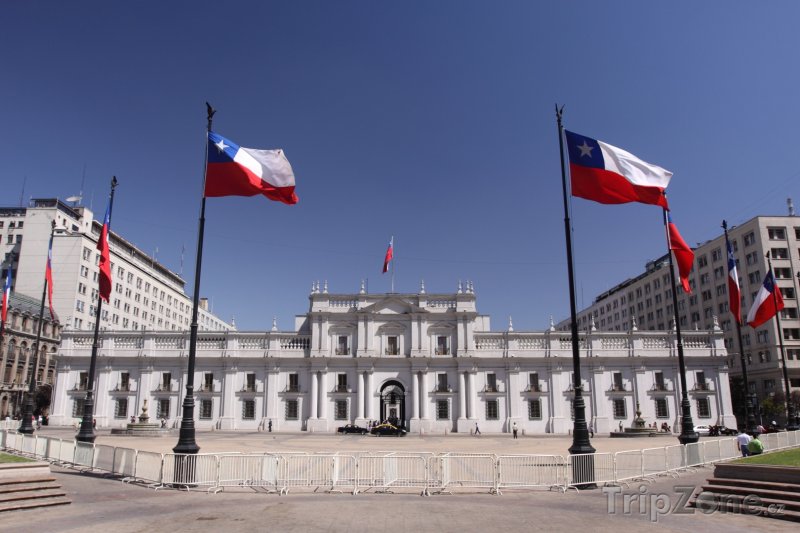 Fotka, Foto Santiago, Palacio de La Moneda - sídlo prezidenta (Chile)