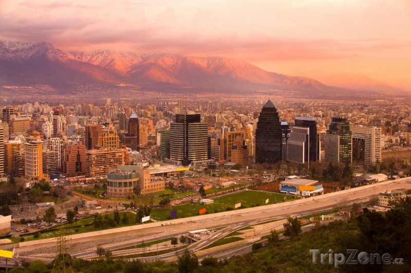 Fotka, Foto Santiago, panoráma města (Chile)