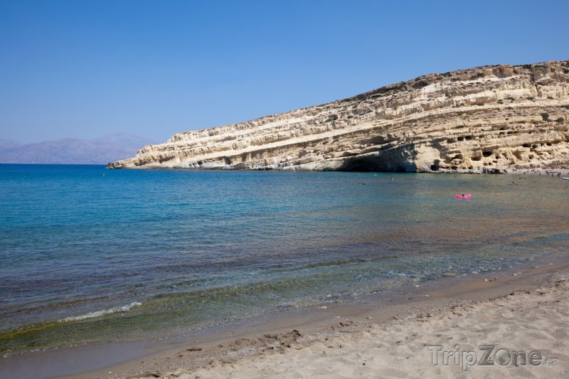 Fotka, Foto Skála s jeskyněmi v Matale na Krétě (Kréta, Řecko)