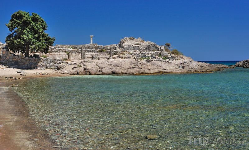 Fotka, Foto Starověké ruiny u pláže v Kefalosu (Kos, Řecko)