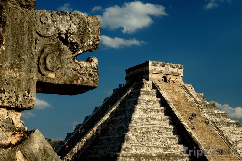 Fotka, Foto Yucatán, Kukulkanův stín v Chichén Itzá (Mexiko)