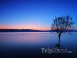 Západ slunce nad Ohridským jezerem