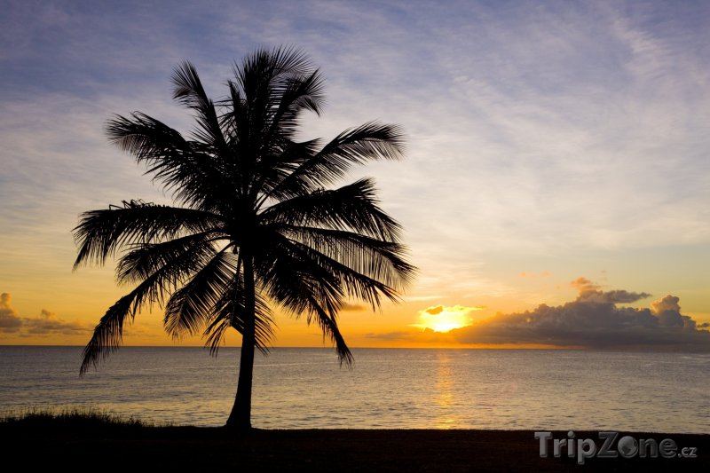 Fotka, Foto Západ slunce v oblasti Saint John (Barbados)