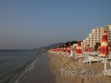 Albena, pláž a hotely