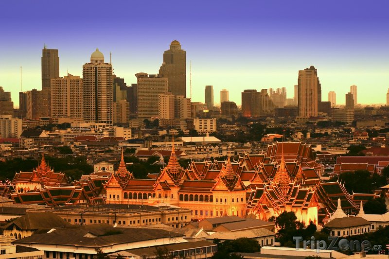 Fotka, Foto Bangkok, Královský palác a mrakodrapy (Thajsko)