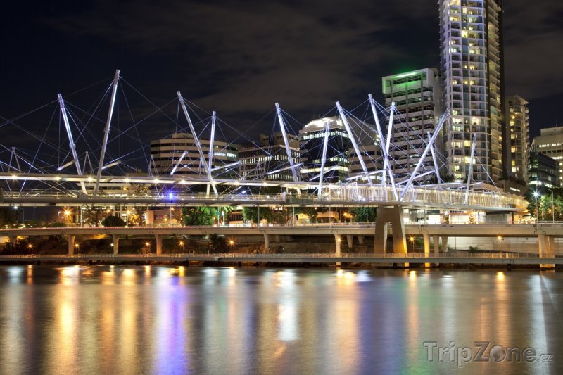 Fotka, Foto Brisbane v noci (Austrálie)